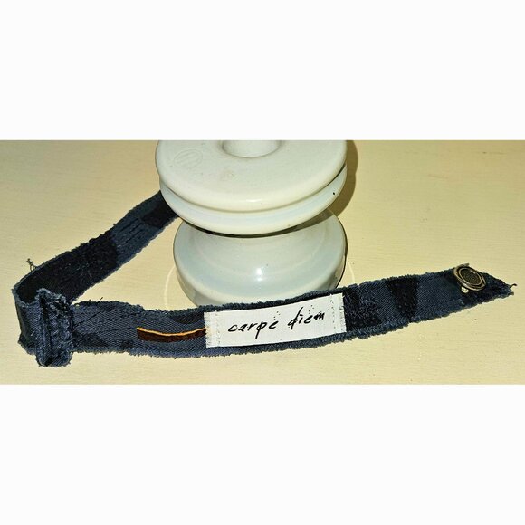 Carpe Diem Wrap Bracelet Motivational Adjustable Mindfulness Gift Fabric Leather - Picture 9 of 9